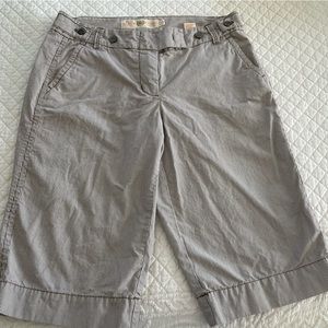 Women’s JCrew Chino Brown White Stripe Shorts 2